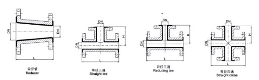 鋼襯四通 鋼襯四通