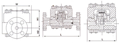 CS69Y-160I高溫高壓圓盤式疏水閥結(jié)構(gòu)示意圖 CS69Y-160I高溫高壓圓盤式疏水閥結(jié)構(gòu)示意圖