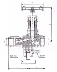 CJ123多功能取樣閥結構示意圖 CJ123多功能取樣閥結構示意圖